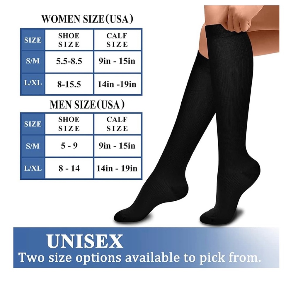 Compression Socks for Women & Men Circulation (8 Pairs) - Picture 3 of 3